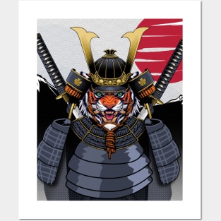 Tiger Samurai Warrior Posters and Art